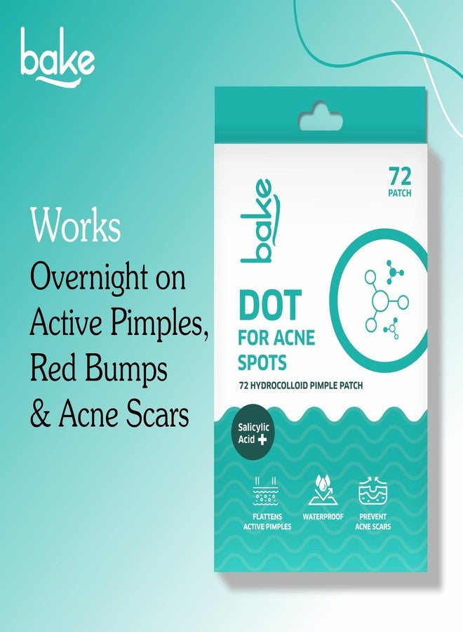 BAKE 2% Salicylic Acid Hydrocolloid Pimple Patches (36 Dots) | Absorbs Oil, Prevents Acne | Waterproof Patches | For Acne, Acne Marks, Acne Prone Skin - 36 Dots - Image 2