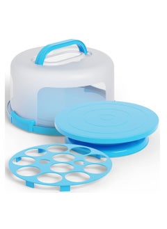Cake Cupcake Carrier with Lid and Handle Cake Stand Plate with Dome10 inch Round