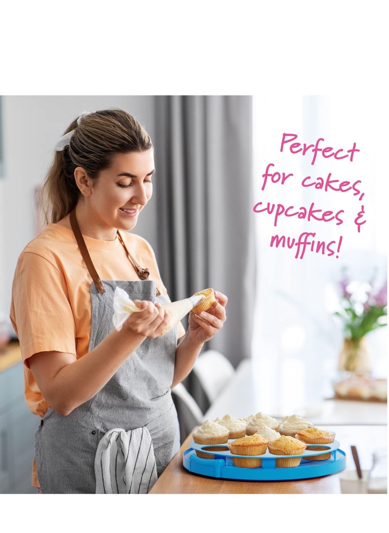 Generic - Cake Cupcake Carrier with Lid and Handle Cake Stand Plate with Dome10 inch Round - Image 1
