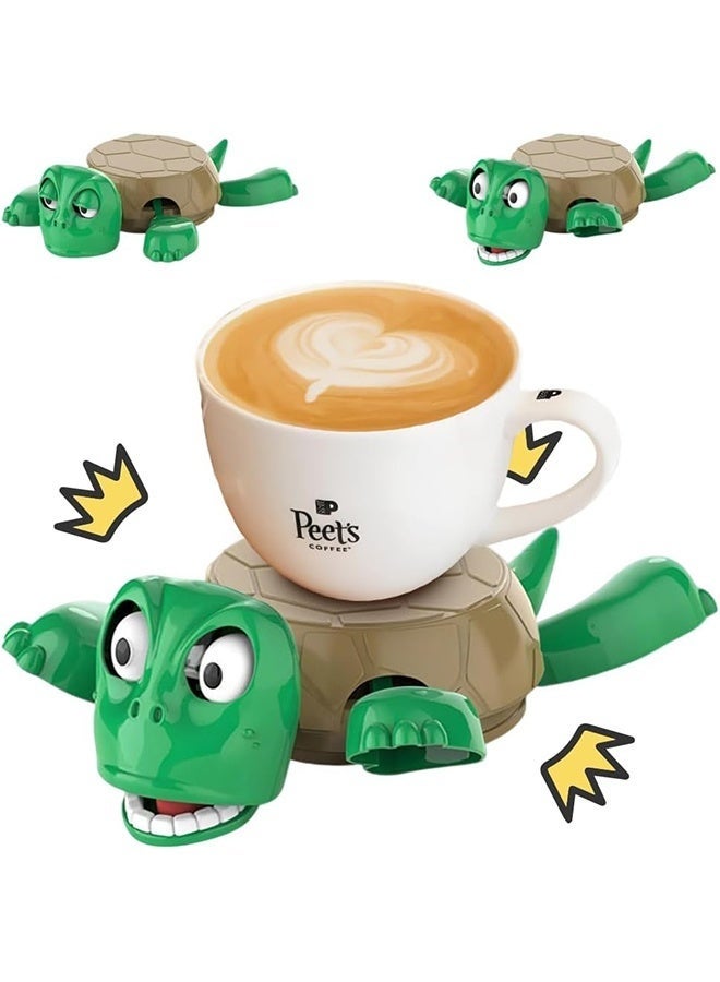 Turtle Coaster, 3D Printed Funny with Interactive Expression, Hilarious Open Eyed When Put a Glass on His Back, Turtle Cup Holder, Home Decor & Kitchen Accessories, Gag Gift for Tortoise Lovers - Image 1