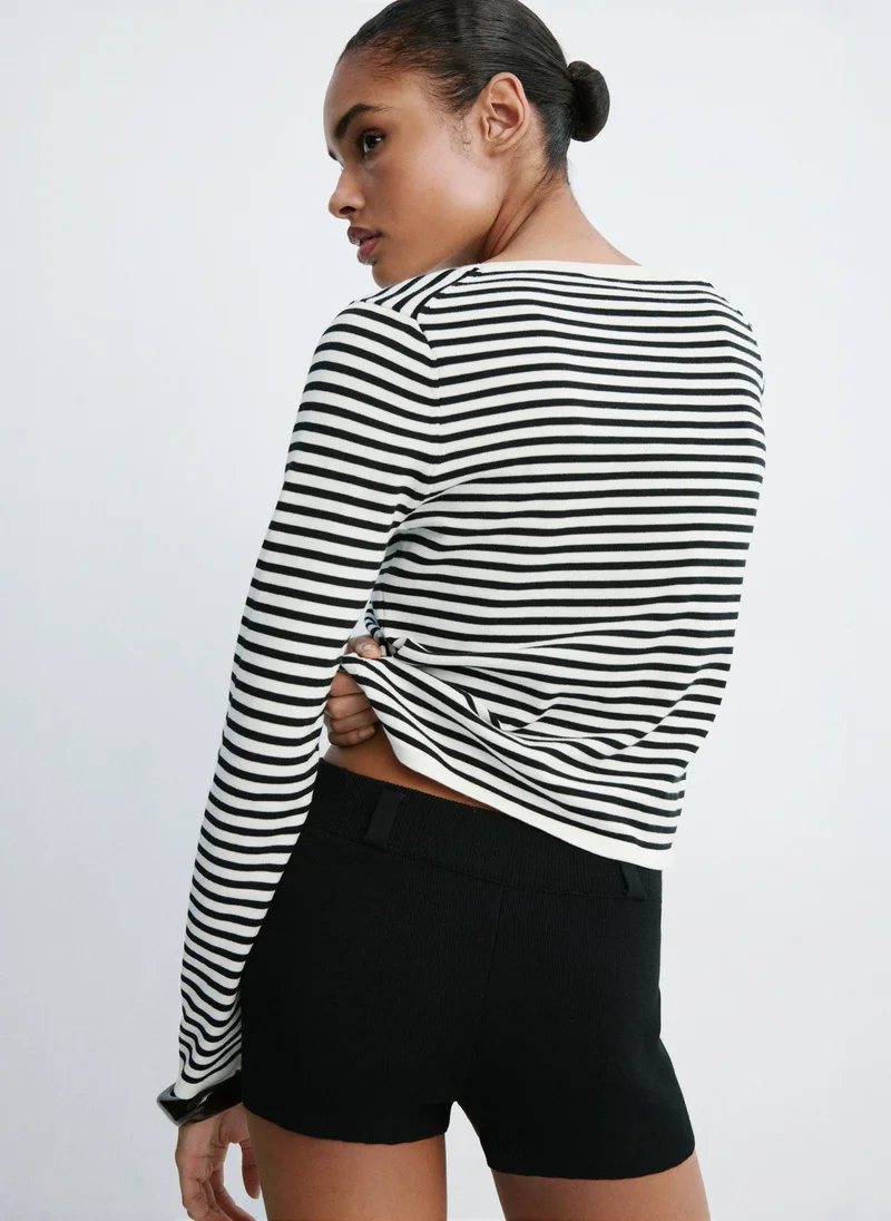 مانجو Knit Striped Sweater