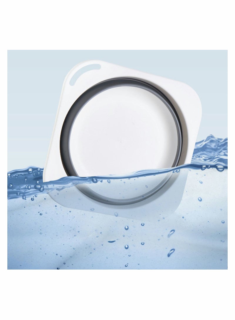 SYOSI حوض غسيل متعدد الأغراض قابل للطي محمول للاستخدام في الهواء الطلق مع دلو وحوض غسيل بلاستيكي موفر للمساحة لتحضير الشواء والنزهات والتخييم بسعة 5 لتر - Image 5