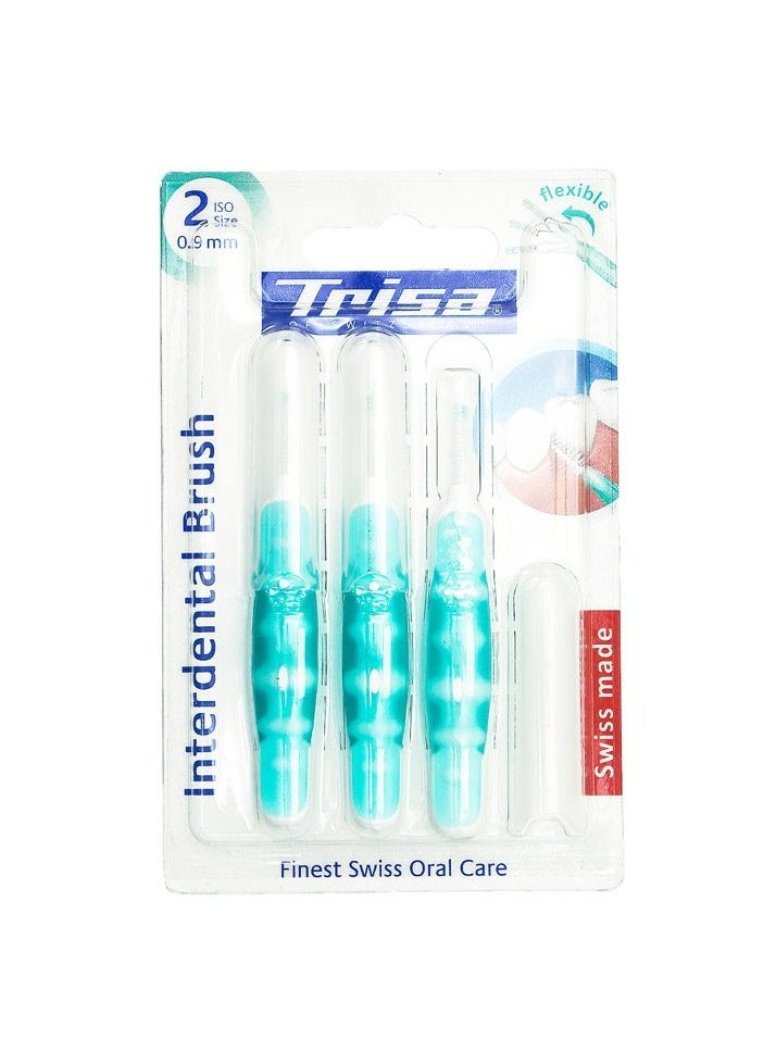 TRISA Interdental Brushes pack of 3 psc - 2 ISO size 0.9 mm  - Image 1