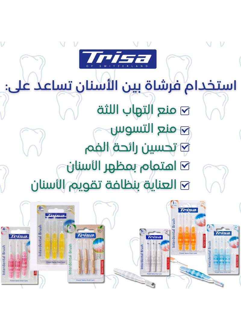TRISA Interdental Brushes pack of 3 psc - 2 ISO size 0.9 mm  - Image 2