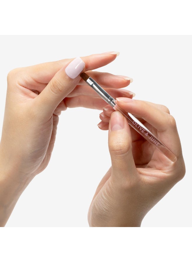 Olive & June Olive June Clean Up Brush For Neat Flawless AtHome Manicures Erase Stray Polish Perfect Edges Rounded Flexible Tip Vegan Bristles Reusable Durable - Image 4