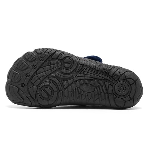 Racqua Boys Girls Kids Water Shoes Quick Dry Swim Beach Pool Outdoor Sports Shoes Non-Slip Breathable Lightweight Aqua Shoes Navy Big Kid 3 - Image 5