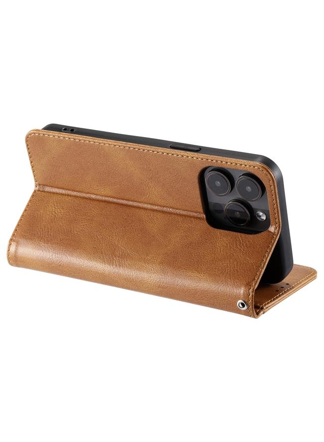 S-TOP Case For iPhone 16 Pro Simple 6-Card Wallet Leather Phone Case - Image 4