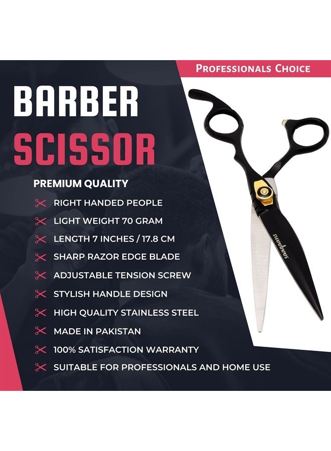 Saaqaans MSS-01 Stylish Hairdressing Scissors Set - Hair Cutting Scissor for Barber/Hairdresser/Hair Salon + Texture/Thinning Haircut Shear for Beautician + Straight Edge Razor + 10 Blades with Case - Image 2
