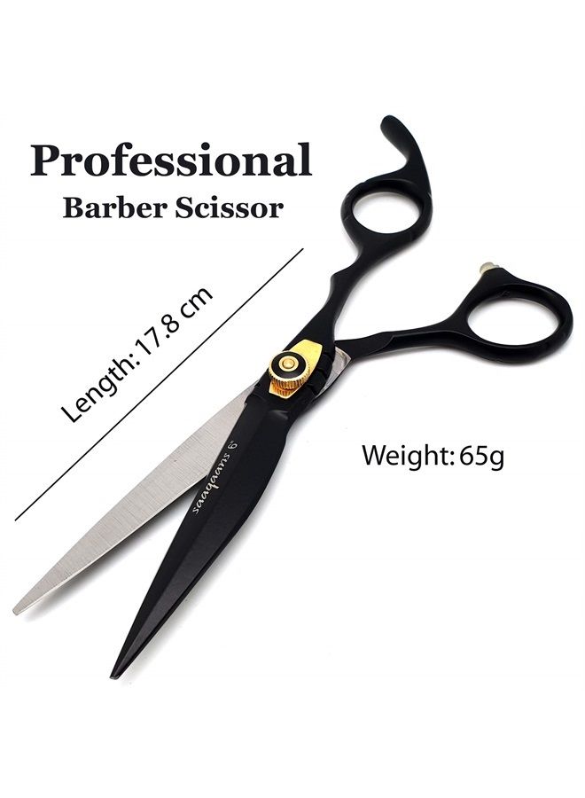 Saaqaans MSS-01 Stylish Hairdressing Scissors Set - Hair Cutting Scissor for Barber/Hairdresser/Hair Salon + Texture/Thinning Haircut Shear for Beautician + Straight Edge Razor + 10 Blades with Case - Image 3
