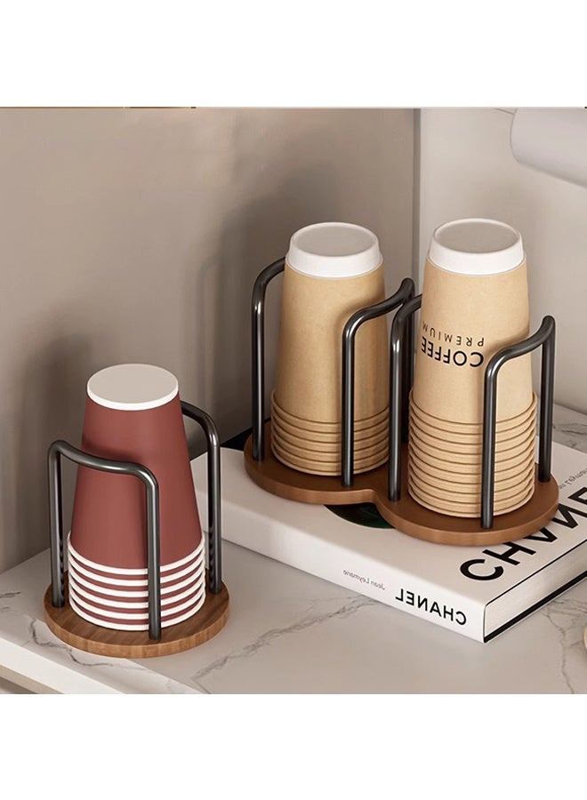 موندا حامل أكواب ورقية قطعة واحدة، منظم أكواب للاستخدام مرة واحدة، موزع أكواب قهوة للعداد، محطة تنظيم لمتجر القهوة والشاي والحليب والمطعم والمكتب والحمام - Image 5