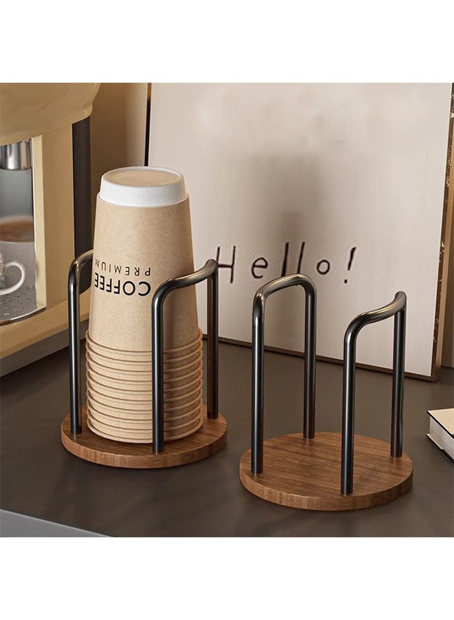 موندا حامل أكواب ورقية قطعة واحدة، منظم أكواب للاستخدام مرة واحدة، موزع أكواب قهوة للعداد، محطة تنظيم لمتجر القهوة والشاي والحليب والمطعم والمكتب والحمام - Image 2