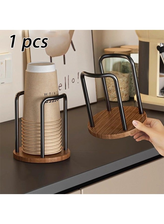 موندا حامل أكواب ورقية قطعة واحدة، منظم أكواب للاستخدام مرة واحدة، موزع أكواب قهوة للعداد، محطة تنظيم لمتجر القهوة والشاي والحليب والمطعم والمكتب والحمام - Image 1