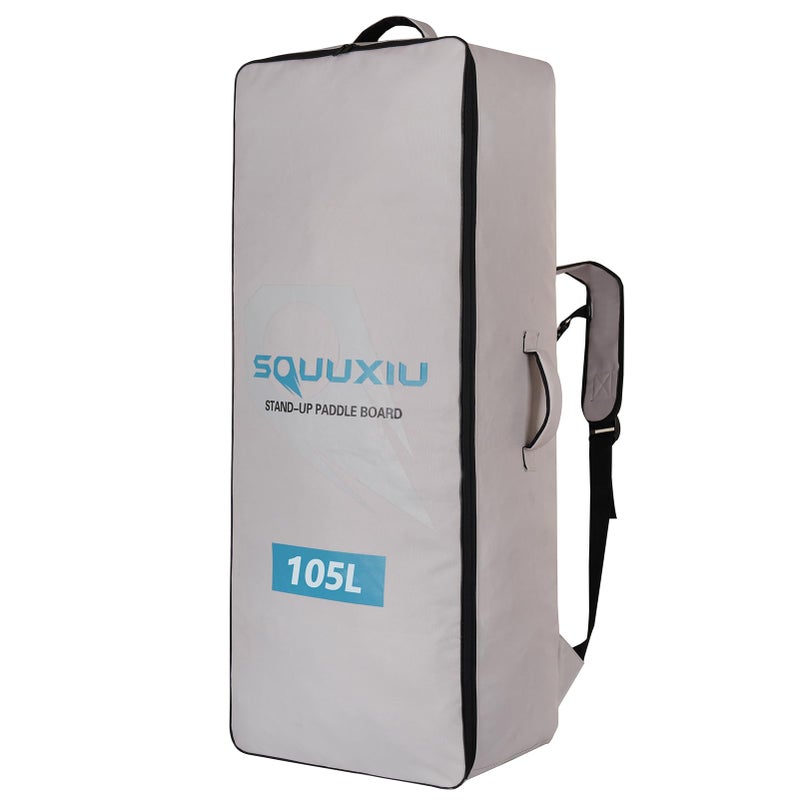 SOUUXIU Inflatable Paddleboard Backpack 105L125L Waterproof with Side Mesh Pocket Buckle Strap SUP Surfboard Bag Oxford Cloth Lightweight Paddle Board Backpack for Surfing Paddleboarding - Image 2