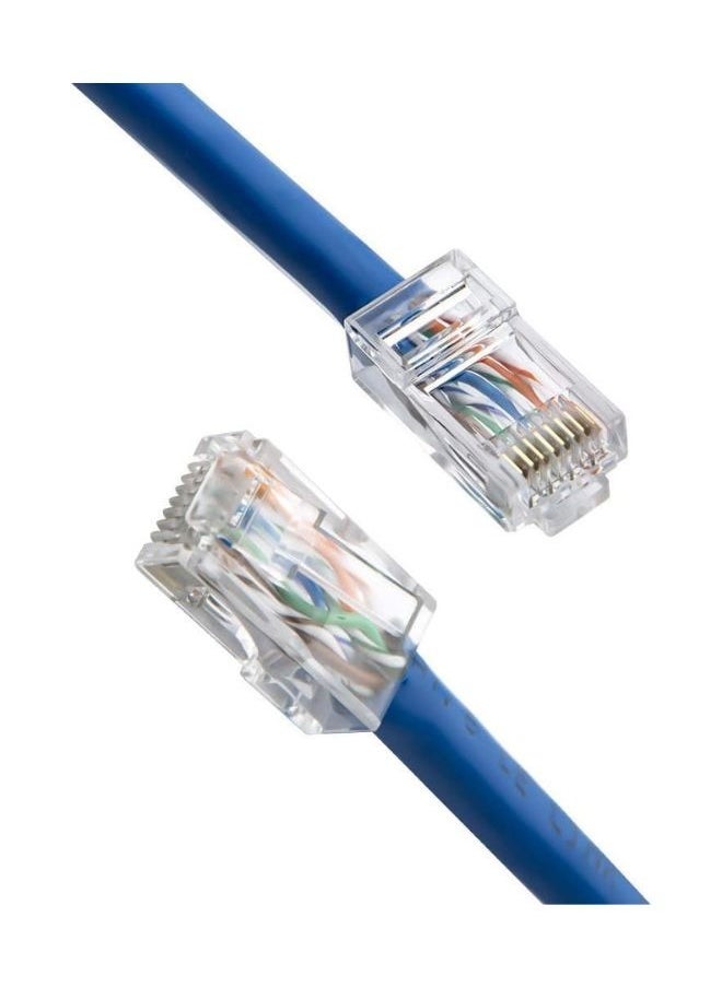 XLT - Cat6 RJ45 Ethernet Cable Crimp Connectors, UTP Network Plug for Solid Wire and Standard Cable - 100 pcs - Image 1