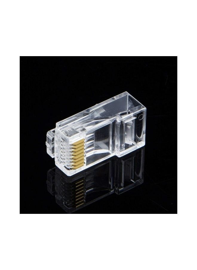 XLT - Cat6 RJ45 Ethernet Cable Crimp Connectors, UTP Network Plug for Solid Wire and Standard Cable - 100 pcs - Image 1