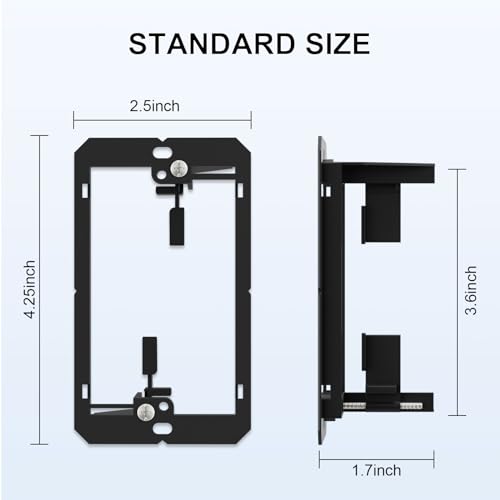 Iwillink Low Voltage Mounting Bracket (1-Gang, 10 Pack) for Single Gang Wall Plate, Telephone Wires, Network Cables, HDMI, Coaxial, Speaker Cables - Image 2