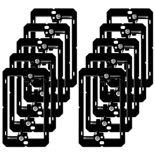 Iwillink Low Voltage Mounting Bracket (1-Gang, 10 Pack) for Single Gang Wall Plate, Telephone Wires, Network Cables, HDMI, Coaxial, Speaker Cables - Image 1