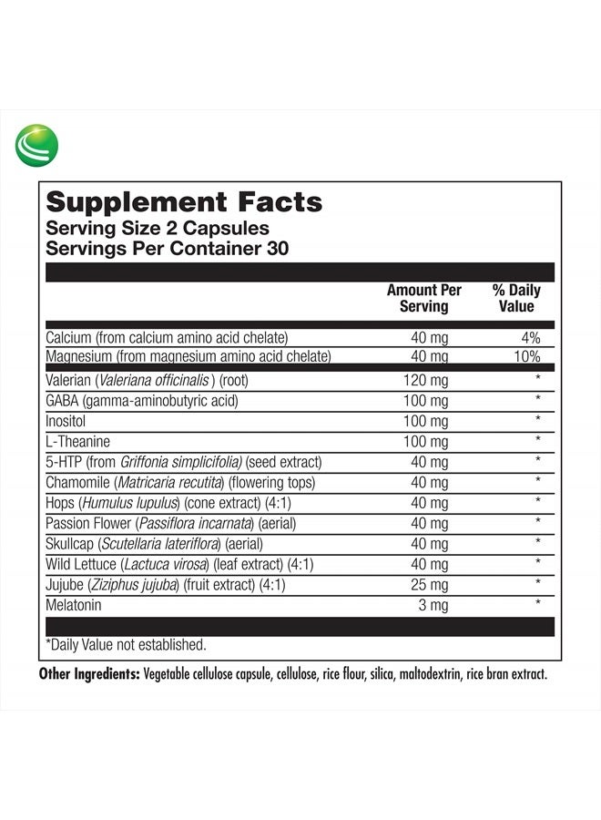 Nutra BioGenesis Sleep Factors - Sleep Aid Supplement for Adults with Melatonin, Magnesium, Valerian Root, GABA & L-Theanine, Natural Sleeping & Rest Support - 60 Veggie Capsules - Image 5