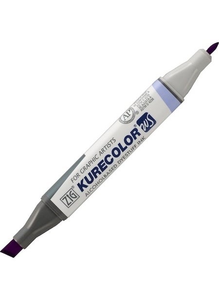 Zig - 609 Kurecolor KC-3000 Twin Marker - Deep Violet - Image 1