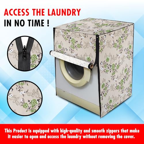 Lithara Front Load Fully Automatic Washing Machine Cover for LG, Samsung, IFB, Whirlpool, Suitable for 7 kg & 7.5 KG - Waterproof, Dustproof Cover (Print-3) - Image 5