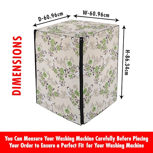 Lithara Front Load Fully Automatic Washing Machine Cover for LG, Samsung, IFB, Whirlpool, Suitable for 7 kg & 7.5 KG - Waterproof, Dustproof Cover (Print-3) - Image 3