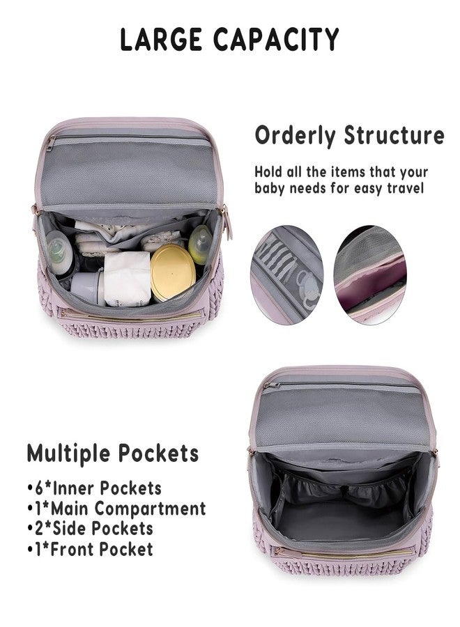 SONARIN Convertible Diaper Bag Backpack Waterproof Nappy Changing Bag Travel Mummy Bag with Changing Pad & Shoulder Strap(Purple) - Image 3