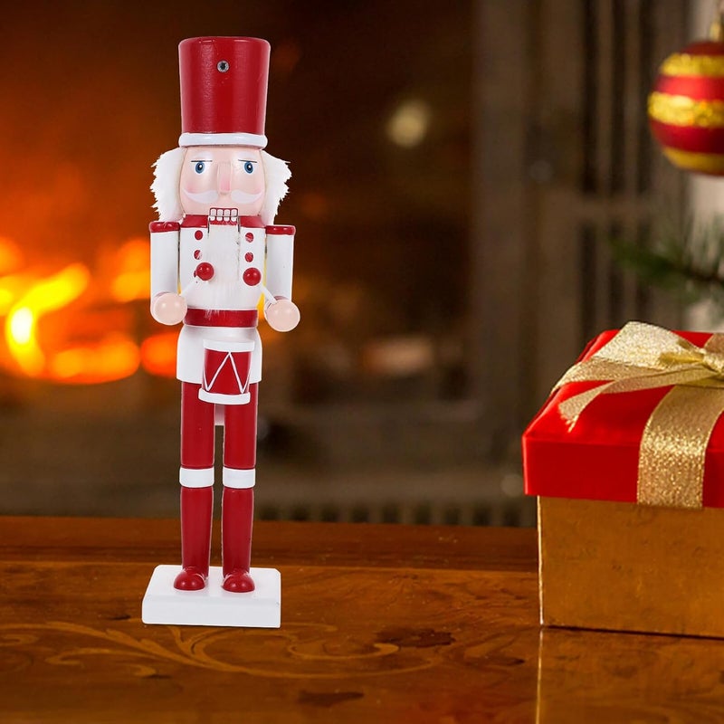 STAHAD Christmas Wooden Nutcracker Soldier Drummer Figurine 25cm Decorative Xmas Ornament for Home and Party Seasonal Décor - Image 3