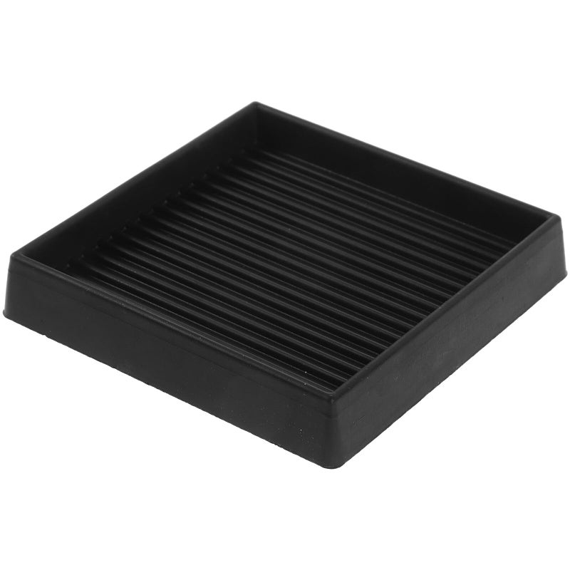 Rubber Furniture Coaster Square 3 Inch Anti Skid Chair Wheel Stopper Floor Protector Pads - Image 2