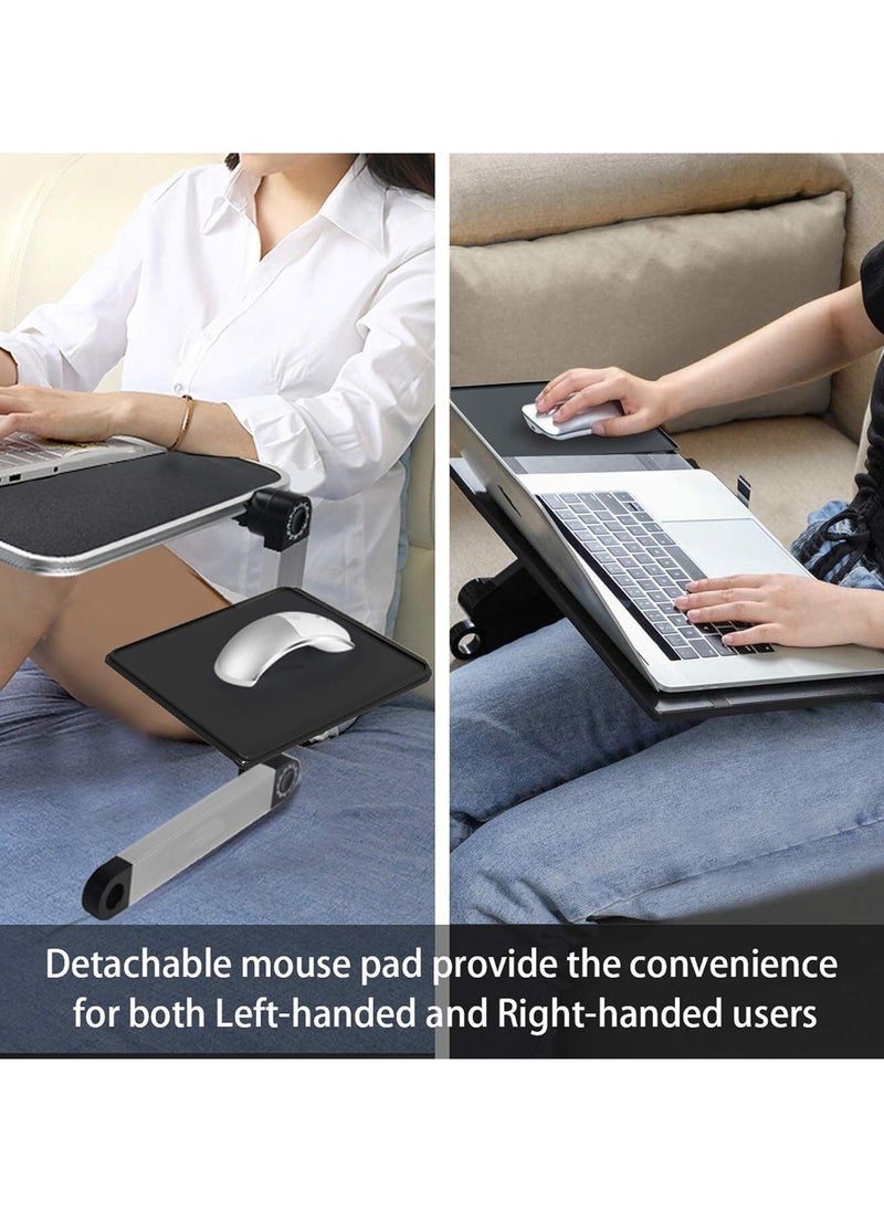 XICEN - Height Adjustable Laptop Table  with Cooling Fan, Foldable Notebook Computer Holder, for Bed Sofa Office - Image 1