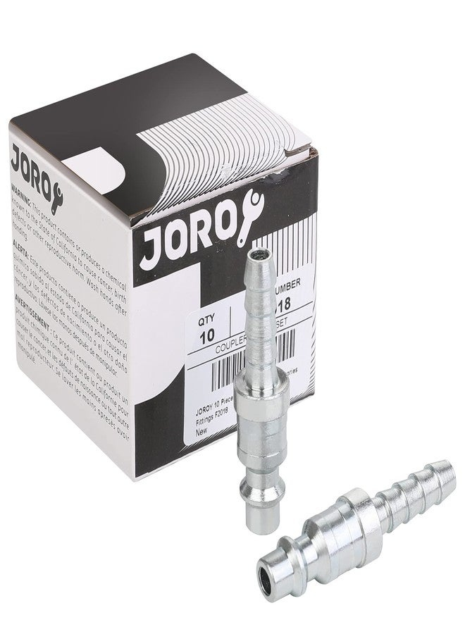 JOROY 1/4 Air Plug with Hose Barb, Industrial M-Type Fittings, 1/4 Inch Flow Size. 1/4 Inch Hose Barb, Steel Material, 300PSI, 10 Pieces Air Compressor Hose Fittings - Image 5