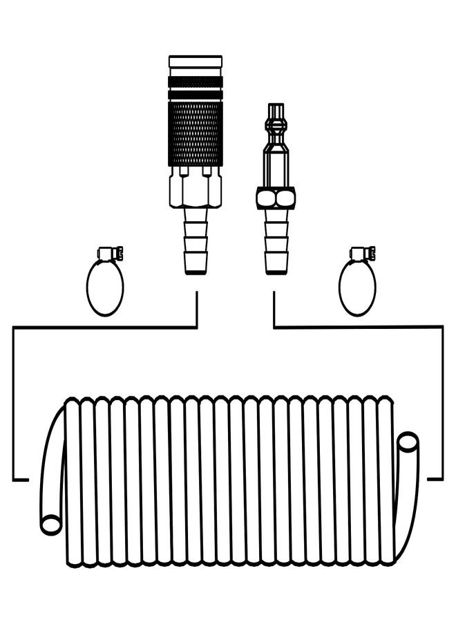 JOROY 1/4 Air Plug with Hose Barb, Industrial M-Type Fittings, 1/4 Inch Flow Size. 1/4 Inch Hose Barb, Steel Material, 300PSI, 10 Pieces Air Compressor Hose Fittings - Image 3