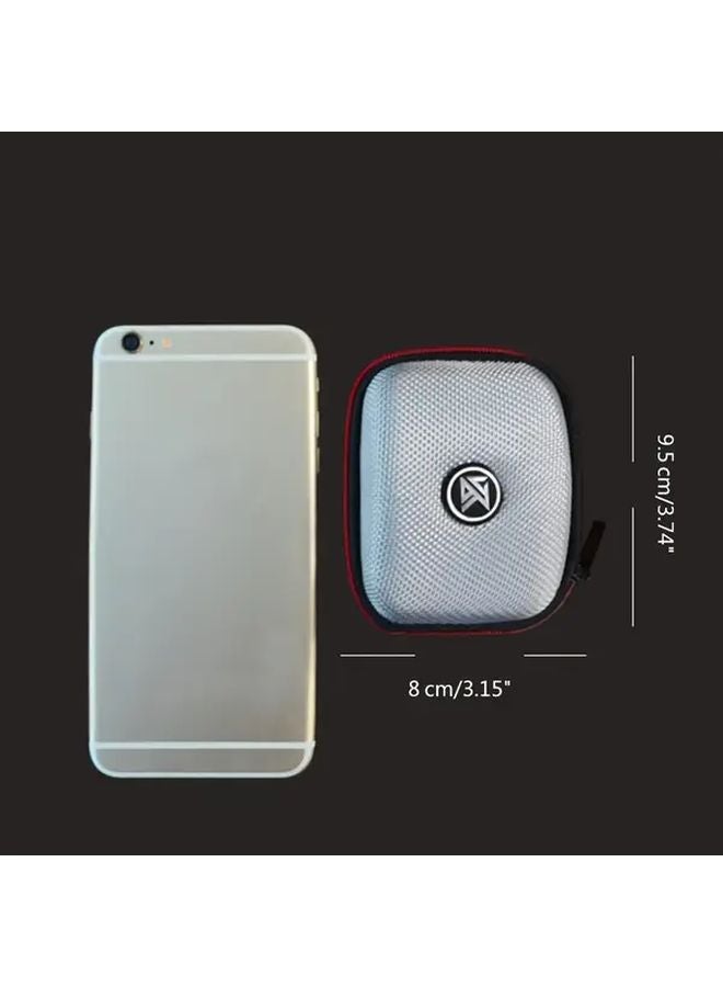 4PCS Black Small Earplug Bag Lightweight Headphone Storage Case Portable Zipper Pouch - Image 3