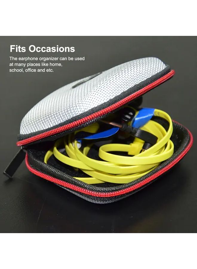 4PCS Black Small Earplug Bag Lightweight Headphone Storage Case Portable Zipper Pouch - Image 5
