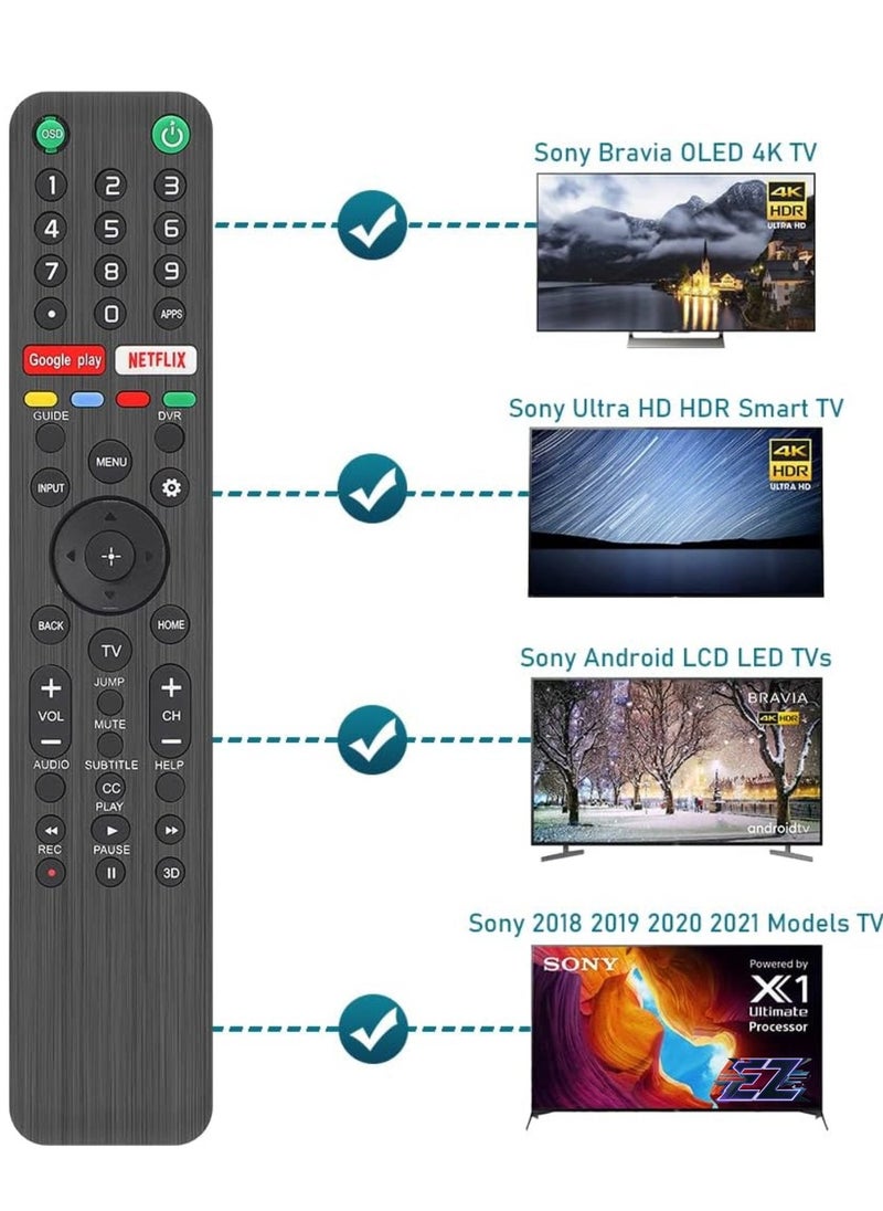 BGM Universal Remote Control RMF-TX500U Remote Control for Sony Android 4K UHD LED Internet TV KD XBR UHD LED 43 48 49 55 65 75 85 77 85 98 Inch (Without Voice Function) with battery - Image 2
