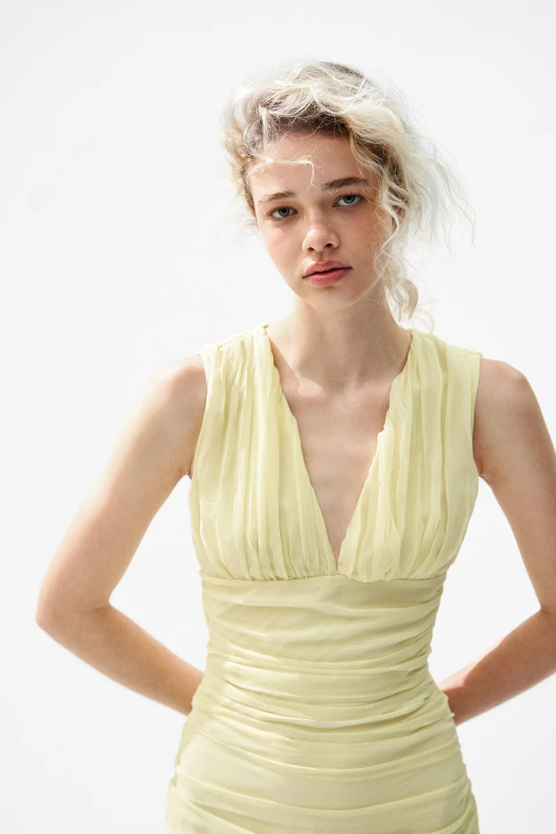 H&M Draped chiffon dress