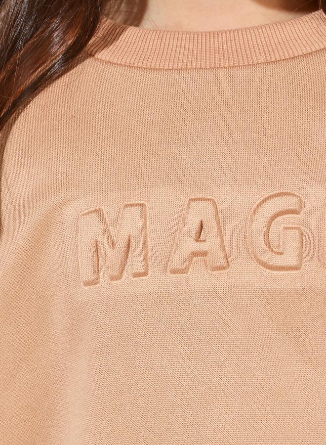 Styli Embossed Print Drop Shoulder Sweatshirt and Jogger Set - Image 3