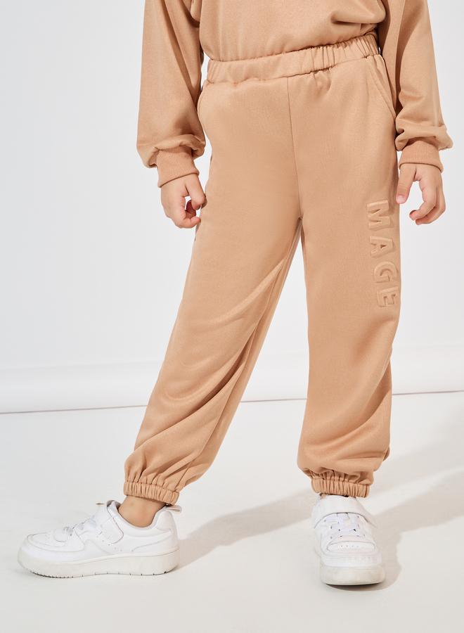 Styli Embossed Print Drop Shoulder Sweatshirt and Jogger Set - Image 5