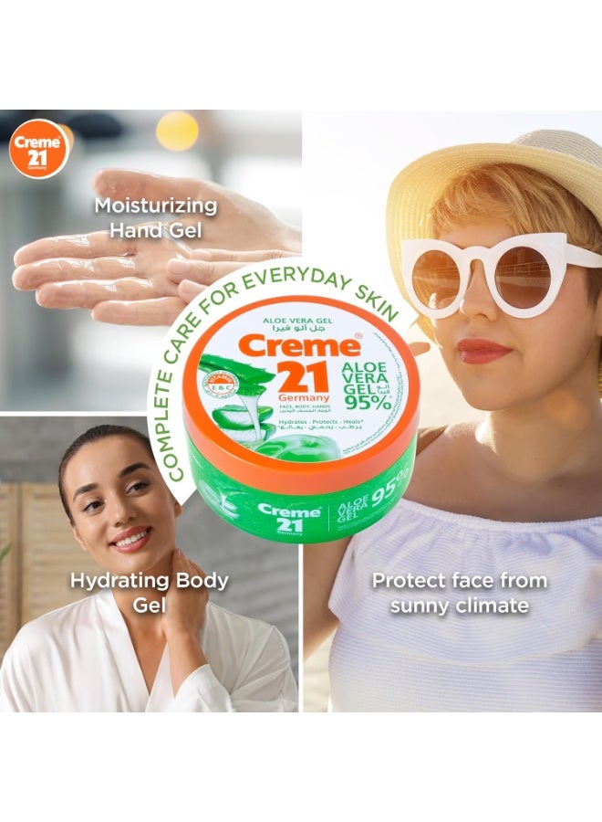 Creme 21 Aloe Vera Gel for Face, Body, Hands - 300ml - Image 5