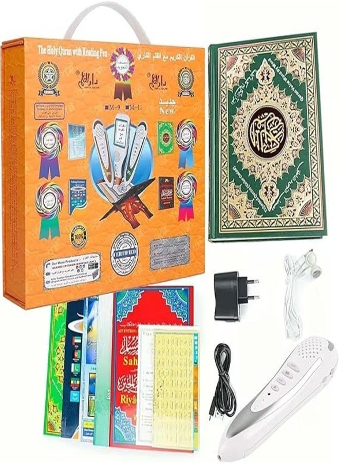 Generic - Quran Reading Pen Ramadan Digital 16GB Memory Downloading Reciters and Languages English Arabic Urdu French Spanish German etc,with 6 Holy Quran Books for Kid and Arabic - Image 1