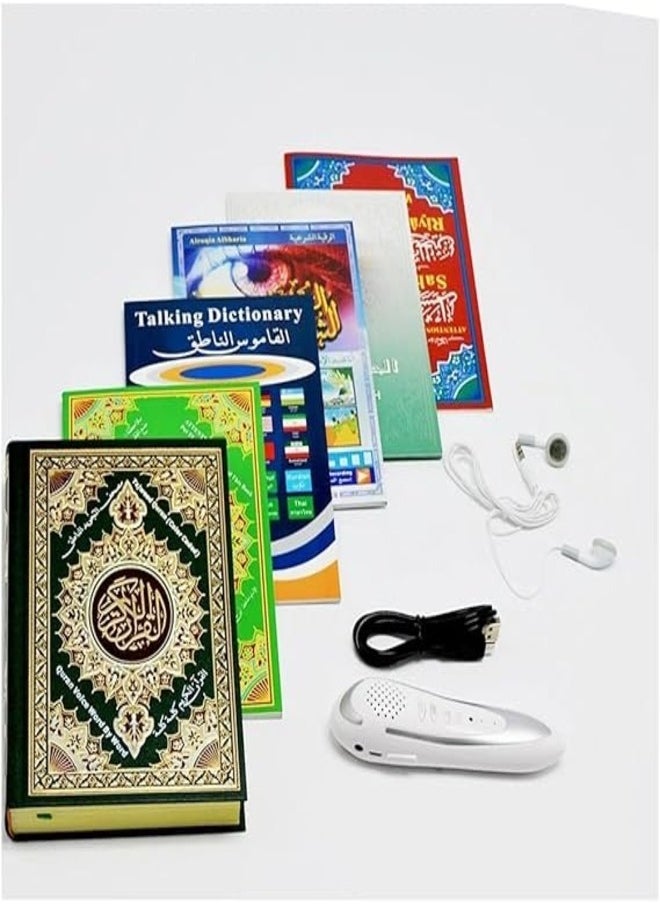 Generic - Quran Reading Pen Ramadan Digital 16GB Memory Downloading Reciters and Languages English Arabic Urdu French Spanish German etc,with 6 Holy Quran Books for Kid and Arabic - Image 1