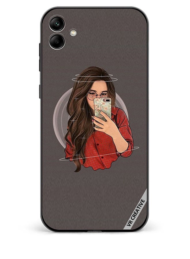 VR CREATIVE Protective Case Cover For Samsung Galaxy A04 Girl Clicks a Selfie Design Multicolour - Image 1