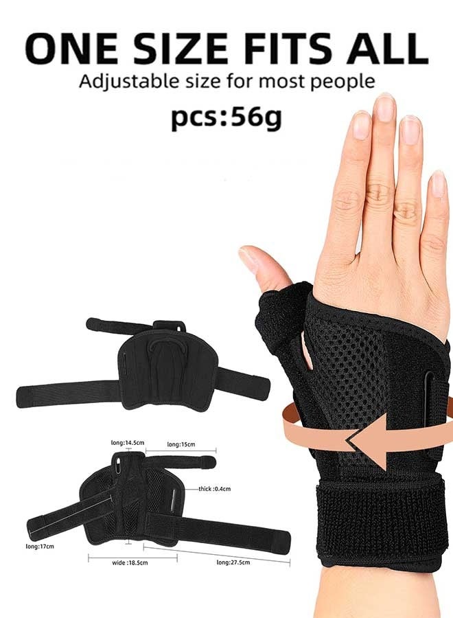 رَوَائِد جبيرة الإبهام ودعامة المعصم لالتهاب المفاصل، التهاب الأوتار، إصبع الزناد، تخفيف الألم – دعم قابل للتعديل للإبهام والمعصم للرجال والنساء، يناسب اليد اليمنى أو اليسرى - Image 3