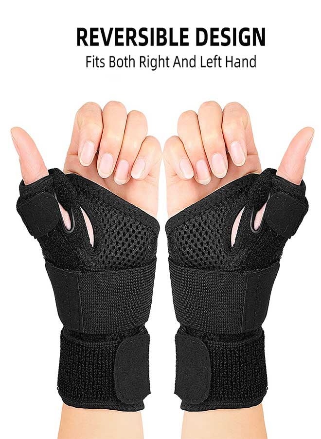 رَوَائِد جبيرة الإبهام ودعامة المعصم لالتهاب المفاصل، التهاب الأوتار، إصبع الزناد، تخفيف الألم – دعم قابل للتعديل للإبهام والمعصم للرجال والنساء، يناسب اليد اليمنى أو اليسرى - Image 5