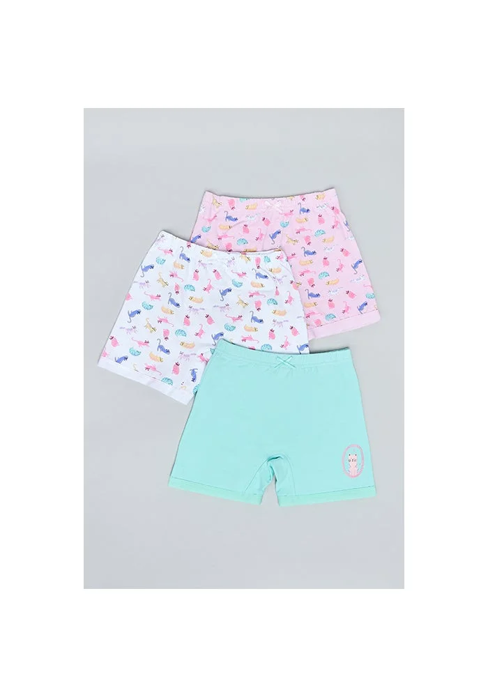 R&b 3 Pack Printed Long Shorts