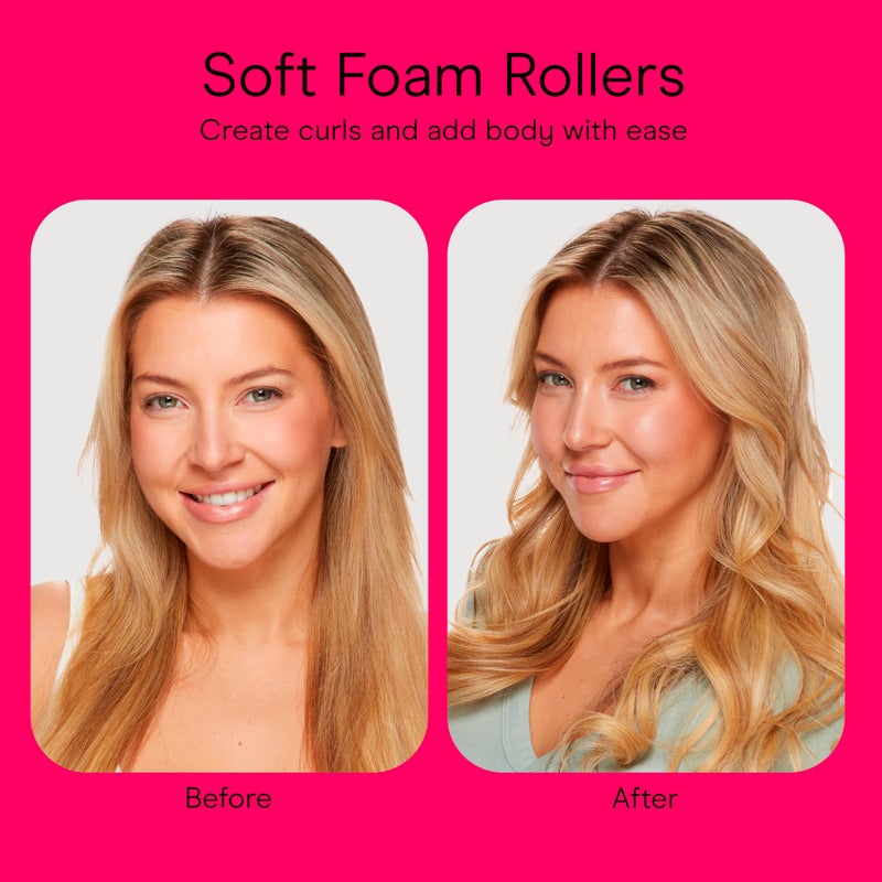 Conair Foam Hair Rollers - 48 Count, Assorted Colors - Heatless Curls, Overnight Curls, Foam Rollers with Storage Case - Image 3