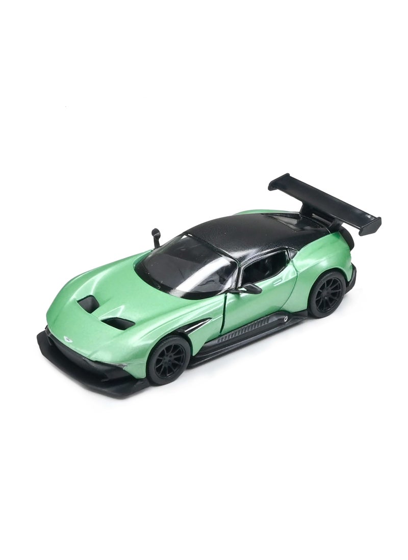 Kinsmart - 1:38 Scale Pull Back Action Door Openable 2016 Aston-Martin Vulcan with Decals Hardtop Collectible Toy Car - Image 1