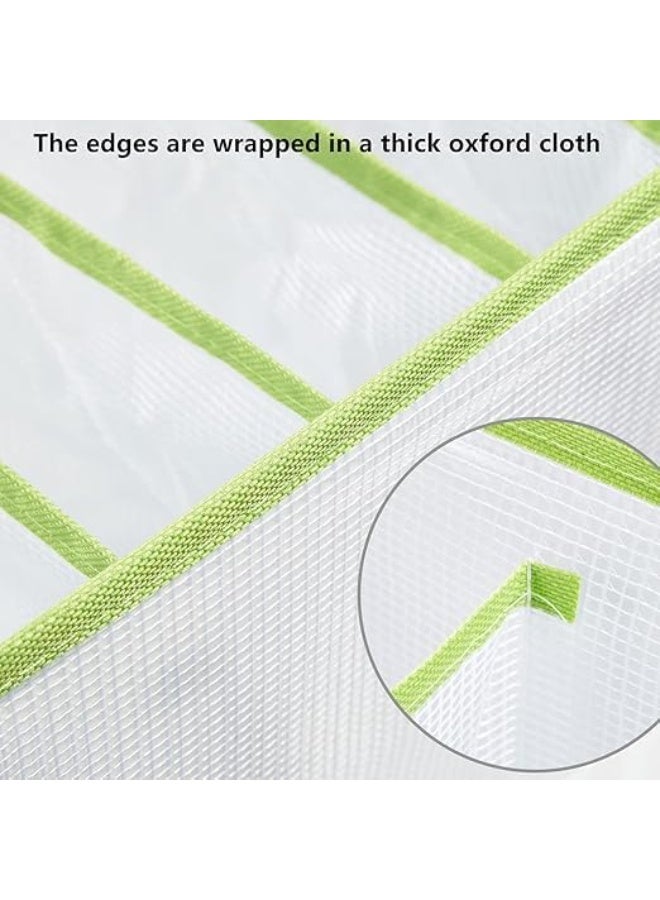 منظم تخزين ملابس قابل للطي، 6 أقسام كبيرة، عبوة من قطعتين مع لوح PVC ومقابض، رمادي - Image 4