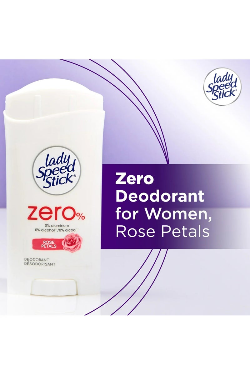 ليدي سبيد ستيك مزيل عرق ومضاد للتعرق  زيرو % برائحة بتلات الورد - 40 جم - Image 2