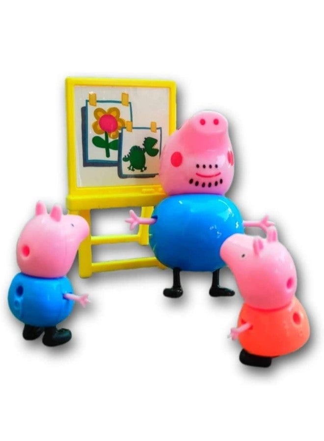 Blinkids Toys Pig Family Playground Park Set with Pig Family Figures, Slide, Swing, See-Saw for Kids/Pretend Playground Set for Kids. Best for Birthday Gifts. - Image 3