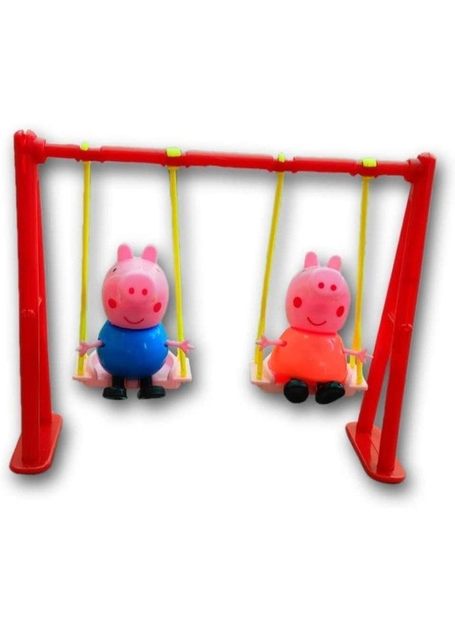 Blinkids Toys Pig Family Playground Park Set with Pig Family Figures, Slide, Swing, See-Saw for Kids/Pretend Playground Set for Kids. Best for Birthday Gifts. - Image 4